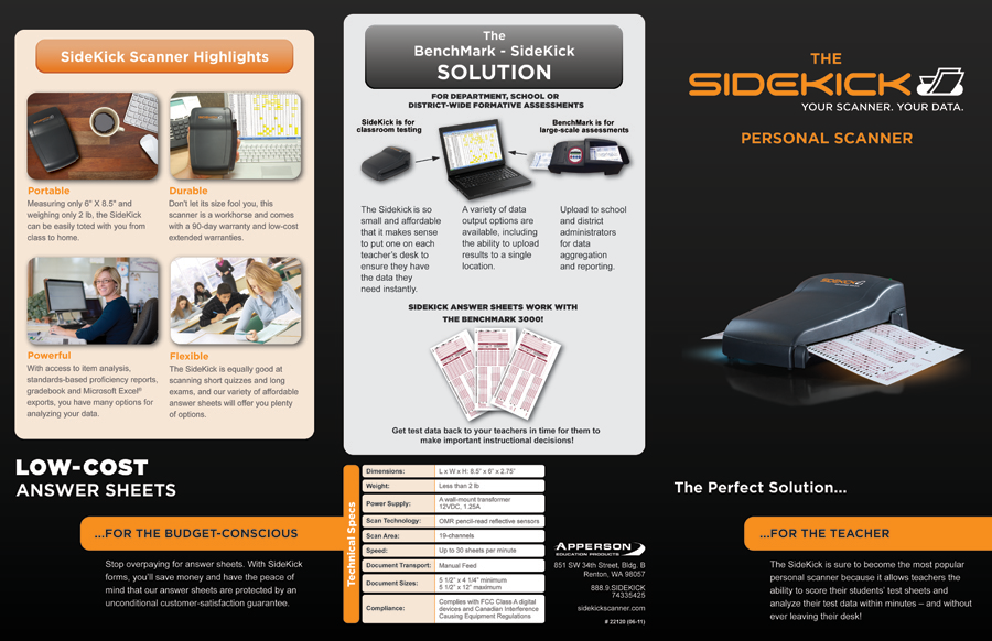 Appreson Sidekick Tri-fold Brochure Front Back Cover